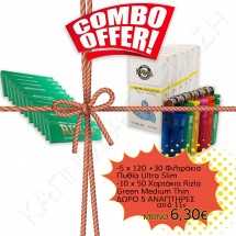 Combo Offer - Φιλτράκια ΠΥΘΙΑ & Χαρτάκια Rizla Green